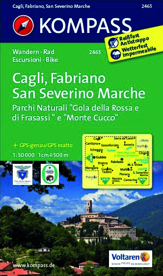 Carta Escursionistica 2465 Cagli-Fabriano-San Severino Marche” Ed. Kompass. Edizione 2013