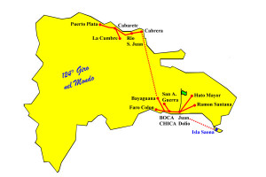 Cicloturismo Santo Domingo 2017 mappa delle tappe